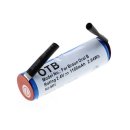 OTB - Ersatzakku kompatibel zu Braun Oral B Sonic Complete / Rowenta Dentasonic - 2,4 Volt 1100mAh Ni-MH