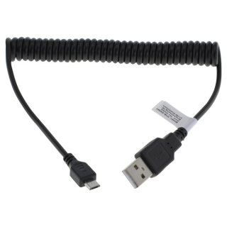 OTB - Datenkabel Micro-USB - Spiralkabel - schwarz