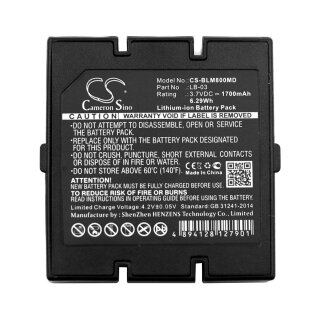 Ersatzakku - CS-BLM800MD - Bolate LB-03 / BIOLIGHT M800 - 3,7 Volt 1700mAh Li-Ion