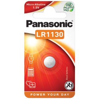 Panasonic - LR1130 / LR54 / AG10 - 1,5 Volt 65mAh Alkaline | EOL
