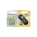 tecxus - TC 100 USB Ladegerät + 2 x AA + 2 x AAA RTU...