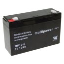 Multipower - MP12-6 - 6 Volt 12Ah Pb
