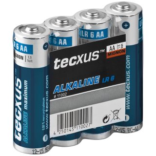 tecxus - AA / Migon / LR6 - 1,5 Volt 2700mAh Alkaline - 4er Folie