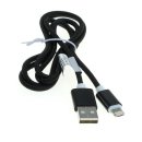 OTB - Datenkabel 2in1 - iPhone / Micro-USB - Nylonmantel - 1m - schwarz