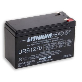 Ultralife - URB1270 - 12 Volt 7,5Ah / 96Wh LiFePO4