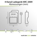 ARCAS - ARC-2009 - Akku-Ladegerät - 100-240V - für 1-4x Micro AAA / Mignon AA Akkus