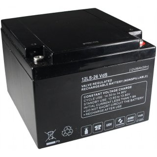 Q-Batteries - 12LS-26 - 12 Volt 26000mAh Pb