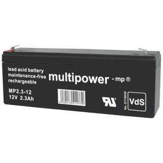 Multipower - MP2.3-12 - 12 Volt 2300mAh Pb