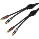 Premium Cinch-Kabel Stereo 1m für analoge Stereo Audio-Verbindung