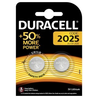Duracell - Knopfzelle - CR2025 / DL2025 - 3 Volt Lithium - 2er Blister