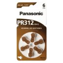 Panasonic - V312 / PR41 / PR312 - 1,4 Volt 180mAh Zink-Luft Hörgeräte-Knopfzelle