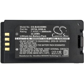 Ersatzakku - CS-BAS350MX - Baxter Healthcare 35083 / 35724 / 6296-A - 7,4 Volt 3000mAh Li-Ion