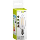 goobay - Filament-LED-Kerze, 4 W - Sockel E14, ersetzt 37 W, warm-weiß, nicht dimmbar