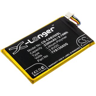 Ersatzakku - CS-CAB350SL - CAT B35 / Caterpillar TYS13G02Q - 3,8 Volt 2300mAh Li-Polymer