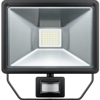 goobay - LED Außen-Flutlichtstrahler mit Bewegungsmelder, 50 W - Lichtlösung für Hauseingänge, Zugangswege, Garten & Co.