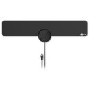 Ultraflache Full HD DVB-T2 Zimmerantenne, inkl. LTE/4G Filter - mit 6-15 dBi Verstärkung bei schwachem Empfangssignal