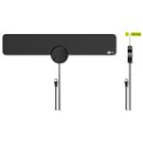 Ultraflache Full HD DVB-T2 Zimmerantenne, inkl. LTE/4G Filter - mit 6-15 dBi Verstärkung bei schwachem Empfangssignal