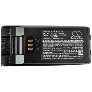 Ersatzakku - CS-ICM284TW - ICOM BP-283 / IC-F3400 - 7,4 Volt 3500mAh Li-Ion
