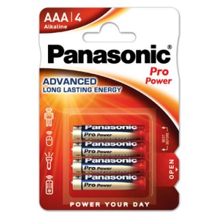 Panasonic - PRO POWER - Micro AAA / LR03 - 1,5 Volt AlMn - 4er Blister
