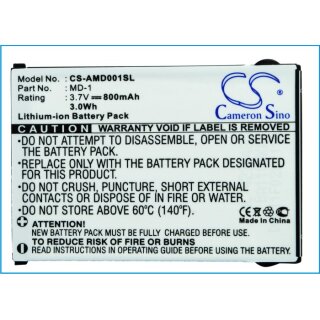 Ersatzakku - CS-AMD001SL - AMOI MD-1 - 3,7 Volt 800mAh Li-ion