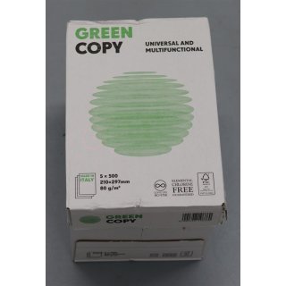 GREEN COPY - Kopierpapier, weiß, 5x 500 Blatt, A4 210 x 297 mm