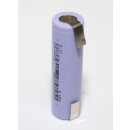 K-Tech - INR18650P - 3,7 Volt 2500mAh Li-Ion mit Lötfahne - U-Form
