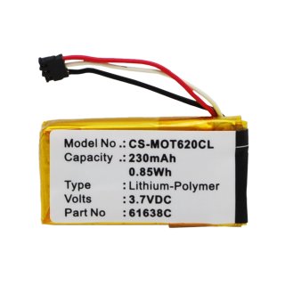 Ersatzakku - CS-MOT620CL - Motorola DECT 6.0 / 61638C - 3,7 Volt 230mAh Li-Polymer