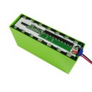 ABS-Gehäuse - Battery Storage Box - Lithium Battery Case für 78x 18650 Zellen - 13S6P - 250 x 71,6 x 141,7mm - inkl. BMS - grün