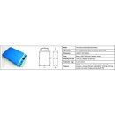 ABS-Gehäuse - Battery Storage Box - Lithium Battery Case für 104x 18650 Zellen - 13S8P - 290 x 190 x 80mm - inkl. BMS - grün