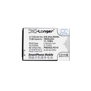 Ersatzakku - CS-HUL002SL - Huawei Emobile GL02P / PBD02LPZ10 - 3,7 Volt 3000mAh Li-Ion