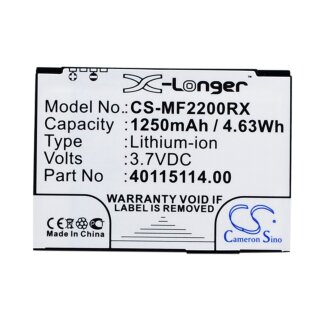 Ersatzakku - CS-MF2200RX - NOVATEL WIRELESS MiFi2200 / 3-1826107-9 - 3,7 Volt 1250mAh Li-ion