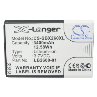 Ersatzakku - CS-SBX260XL - 4G SYSTEMS XSBox GO+ / LB2600-01 - 3,7 Volt 3400mAh Li-ion
