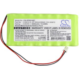 Ersatzakku - CS-VPX914BT - Visonic Amber Select 0-9912-G - 9,6 Volt 2000mAh Ni-MH