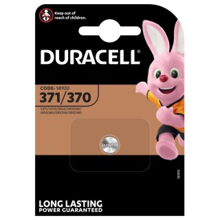 Duracell - 370 / 371 - 1,55 Volt 40mAh AgO - Knopfzelle - 10er Pack