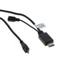 OTB - HDMI-Adapterkabel kompatibel zu Samsung EIA2UHUN / HTC M490 - schwarz