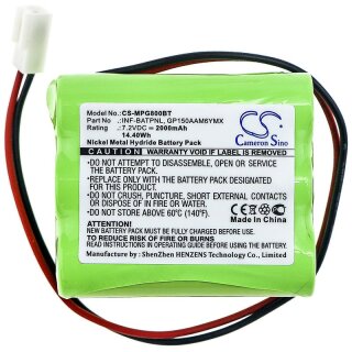 Ersatzakku - CS-MPG800BT - ESP Infinite Prime Control Panel / 11AAAH6YMX - 7,2 Volt 2000mAh Ni-MH