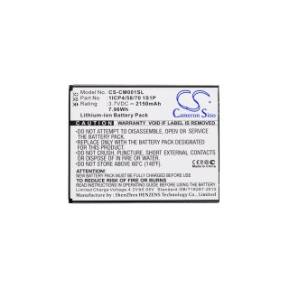 Ersatzakku - CS-CM001SL - Custom Battery Pack 1ICP4/58/70 1S1P - 3,7 Volt 2150mAh Li-Ion