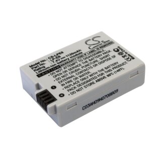 Ersatzakku - CS-LPE8 - Canon LP-E8 / EF-S / EOS 550D / EOS 600D - 7,4 Volt 1120mAh Li-Ion