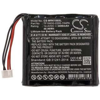 Ersatzakku - CS-MRK100XL - Marshall Kilburn / TF18650-2200-1S4PA - 14,4 Volt 3400mAh Li-Ion