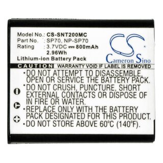 Ersatzakku - CS-SNT200MC - SONY Bloggie Duo / 4-261-368-01 - 3,7 Volt 800mAh Li-ion