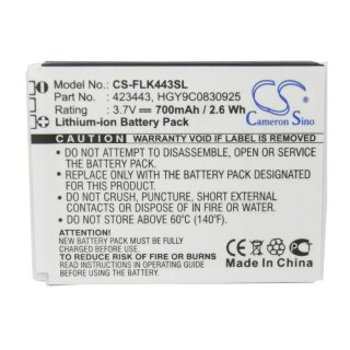 Ersatzakku - CS-FLK443SL - FOXLINK 423443 / HGY9C0830925 - 3,7 Volt 700mAh Li-ion