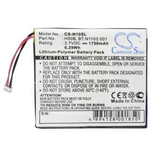 Ersatzakku - CS-N10SL - ACER N10 / H50B - 3,7 Volt 1700mAh Li-Polymer EOL