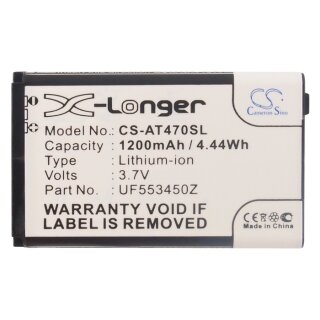 Ersatzakku - CS-AT470SL - Airis T470 / uf553450Z - 3,7 Volt 1200mAh Li-Ion