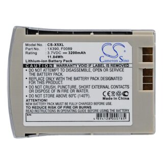 Ersatzakku - CS-X5XL - DELL Axim X5 / 1X390 - 3,7 Volt 3200mAh Li-Ion - EOL