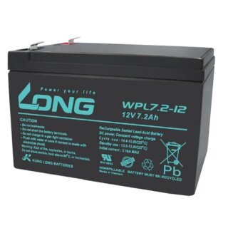 Long - WPL7.2-12 - 12 Volt 7200mAh Pb - Longlife
