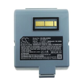 Ersatzakku - CS-ZBL420BH - Zebra QL420 / AT16293-1 - 7,4 Volt 6800mAh Li-Ion
