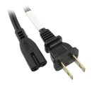 Netzkabel - US-Kabel - NEMA 1-15P - IEC 320-C7 - 1,83m