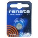 renata - CR1025 - 3 Volt 30mAh Lithium - Knopfzelle