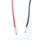 Universal-Stecker Set mit Kabel - Akku-Stecker - Schwarz / Rot - Länge ca. 15cm