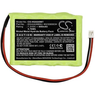 Ersatzakku - CS-HSA640BT - YALE Easy AI / 60AAAH6BMJ  - 7,2 Volt 800mAh Ni-MH